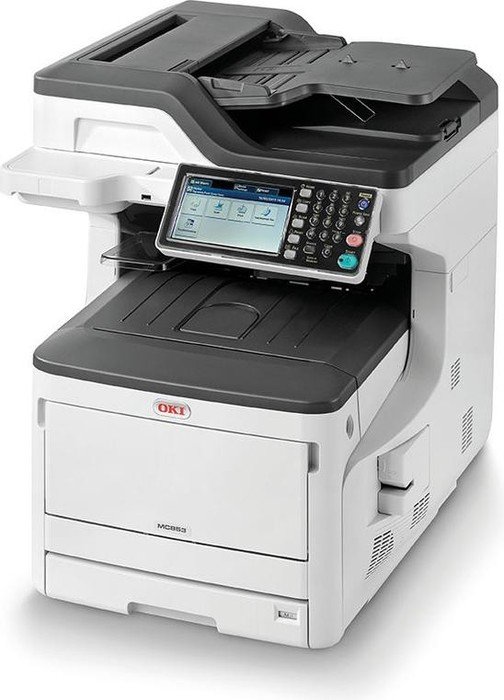 OKI MC853DNV Multifunktionsdrucker Farbe Faxgerät/Kopierer/Drucker/Scanner LED Netzwerk (45850602)