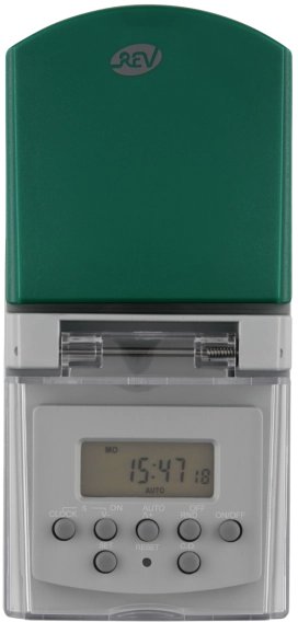 REV Ritter digitale Außenzeitschaltuhr, IP44, grau/grün ab € 15,66