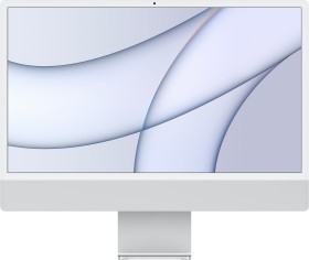 Apple iMac 24" silber, M1 - 8 Core CPU / 8 Core GPU, 8GB RAM, 256GB SSD, Gb LAN (MGPC3D/A [2021 / Z12Q])