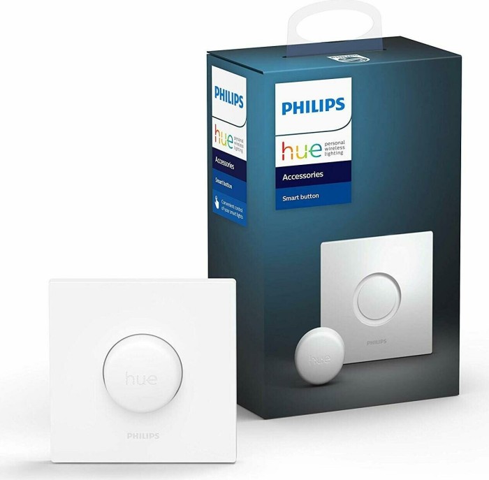 Philips Hue Smart Button Funk-Taster weiß, Schaltaktor mit Dimmer