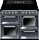 Smeg Victoria TR4110IGR2 triple electric cooker with induction hob