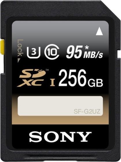 Sony SF-UZ Series R95/W90 SDXC 256GB, UHS-I U3, Class 10