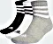 adidas 3-paski Cushioned Sportswear Mid-Cut Crew Skarpety średni grey heather/white/black, 3 para (IC1318)