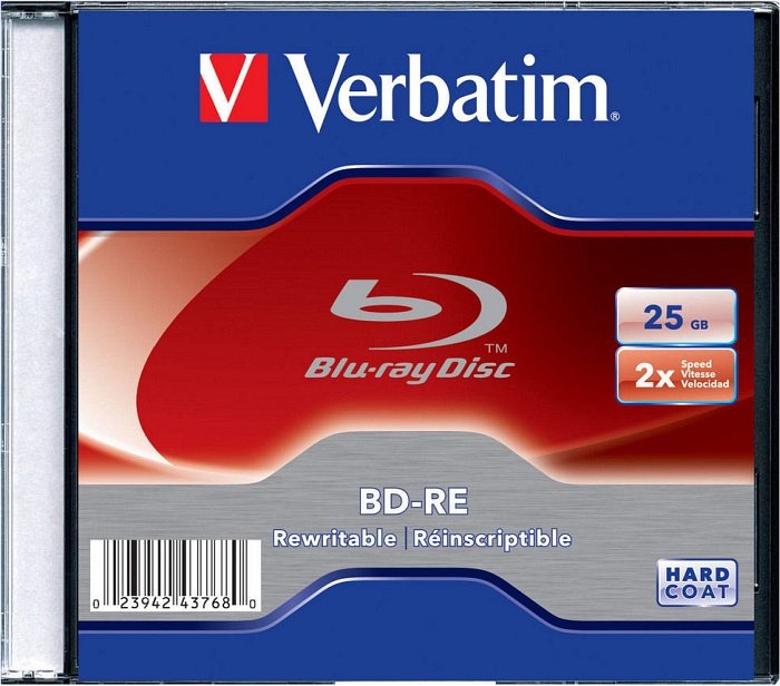 Verbatim BD-RE 25GB 2x, 1-pack Jewelcase