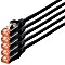 Digitus patch cable, Cat6, S/FTP, RJ-45/RJ-45, 10m, black, 5-pack (DK-1644-100-BL-5)