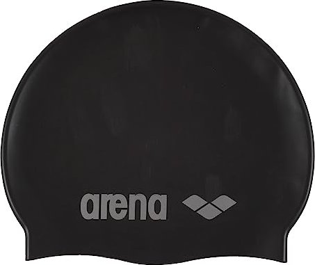 Arena Classic Silicone czepek czarny/srebrny (Junior)