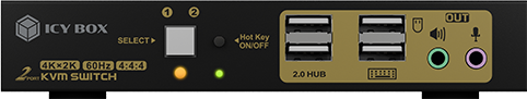 RaidSonic Icy Box IB-KVM8801-HU2, 2-fach HDMI KVM-Switch