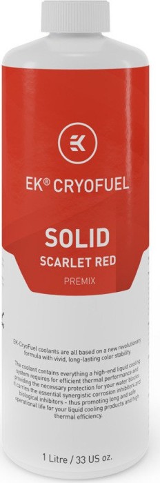 EK Water Blocks EK-CryoFuel Solid Scarlet Red, Płyn chłodzący, 1l