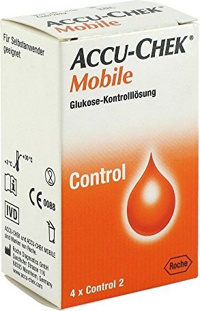 Roche Accu-Chek Mobile Glukose-Kontrolllösung, 4 Stück