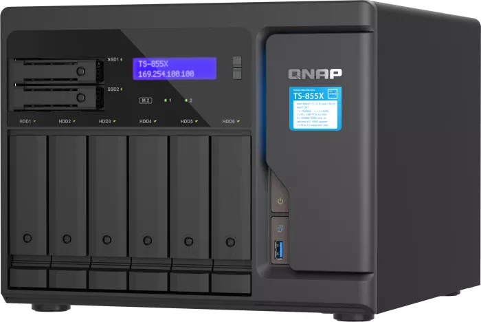 QNAP QuTS hero Turbo Station TS-855X-8G, 1x 10GBase-T, 2x 2.5GBase-T