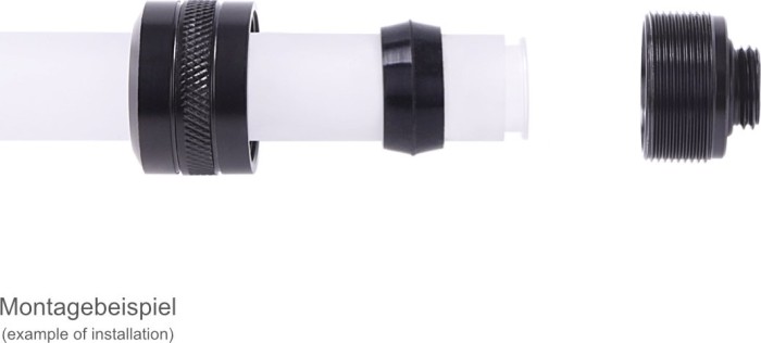 Alphacool Eiszapfen PRO Rohranschluss G1/4" auf 16mm, deep black, 6er-Pack