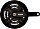 Shimano Altus FC-M371 175mm 48/36/26 Kurbelgarnitur schwarz (E-FCM371E866CL)