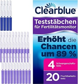 Clearblue Advanced Teststäbchen für Fertilitätsmonitor, 20 + 4 Stück