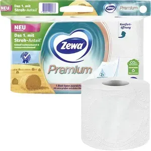 Zewa Premium 5-lagig Toilettenpapier weiß, 6 Rollen