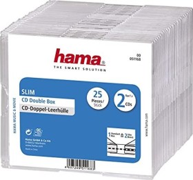 Hama CD-Leerhülle Slim Double, 25 Stück