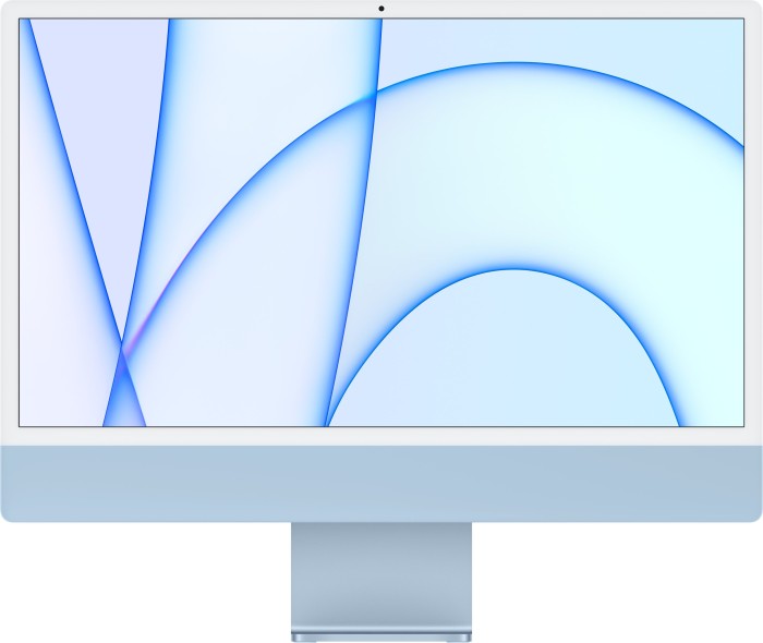 Apple iMac 24" blau, M1 - 8 Core CPU / 8 Core GPU, 8GB RAM, 256GB SSD, Gb LAN