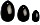 La Gemmes Yoni-Egg zestaw black obsidian, 3-częściowy (29243)