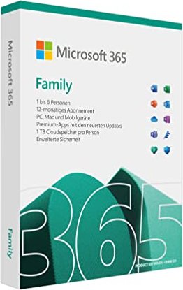 Microsoft Office 365 Family, 1 Jahr, PKC (deutsch) (PC/MAC)