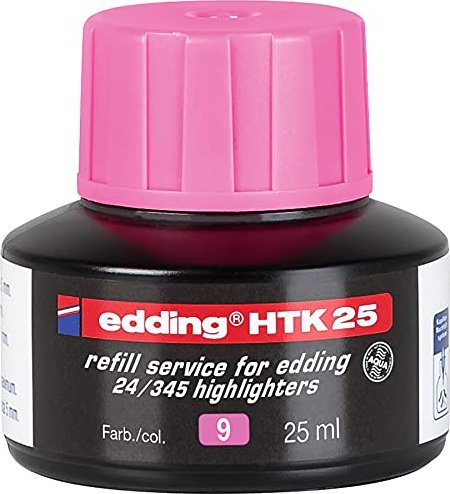 edding HTK25 znacznik tekstu butelka z tuszem różowy, 25ml