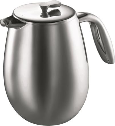 BODUM COLUMBIA French press Stainless Steel – 12 cup 1.5 L – Chrome
