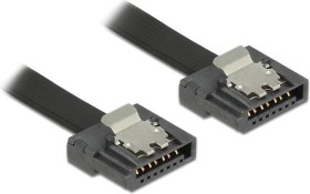 DeLOCK Flexi SATA 6Gb/s Kabel schwarz 1m, gerade/gerade