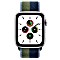 Apple Watch SE (GPS + Cellular) 44mm silber mit Sport Loop abyssblau/moosgrün Vorschaubild