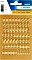 Herma etykiety cyfry 0-9, 6x12mm, złoty, 1 arkuszy (4184)