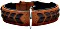 Hunter EL Paso Hundehalsband, Leder, geschmeidig, geflochten, 60 M-L, Cognac/schwarz (68557)