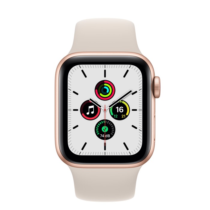 Apple Watch SE (GPS + Cellular) 40mm gold mit Sportarmband Polarstern
