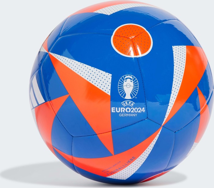 adidas football UEFA EURO 2024 Fussballliebe Club ball glow blue/solar