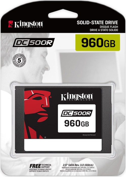 Kingston DC500R Data centralny Series Read-Centric SSD - 0.5DWPD 960GB, SED, 2.5"/SATA 6Gb/s