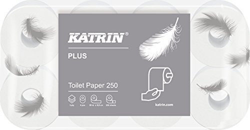 Katrin Plus 3 warstwy papier toaletowy 250 biały, 48 rolki