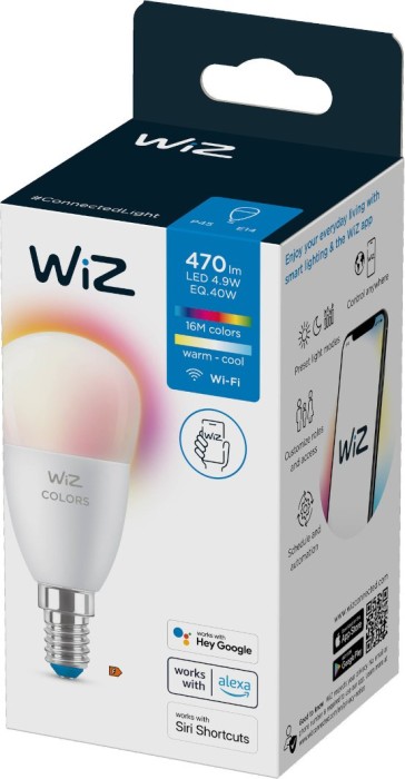 WiZ Wi-Fi LED Tropfen BLE 40 P45 E14 4.9W RGBW
