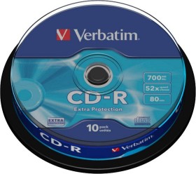 Verbatim Extra Protection CD-R 80min/700MB 52x, 10er Spindel
