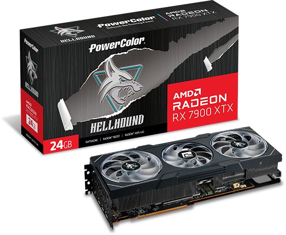 PowerColor Radeon RX 7900 XTX Hellhound, 24GB GDDR6, HDMI, 3x DP