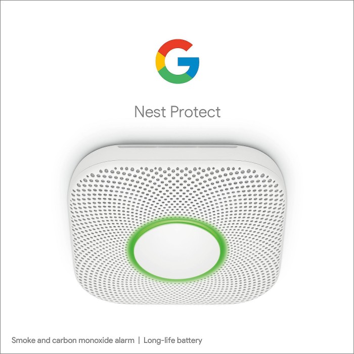 Google gniazdo Protect (bateria, 2. generacja), sztuk 3, czujnik pożaru
