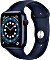 Apple Watch Series 6 (GPS + Cellular) 44mm Aluminium blau mit Sportarmband dunkelmarine Vorschaubild