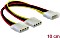 DeLOCK Stromadapter 4-Pin [IDE] Stecker auf 2x 4-Pin [IDE] Buchse, Y-Kabel (82100)