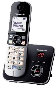 Panasonic KX-TG6821GB mit Anrufbeantworter schwarz