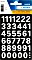 Herma etykiety cyfry 0-9, 8x15mm, odporny na pogodę, biały/czarny, 1 arkuszy (15558)