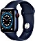 Apple Watch Series 6 (GPS + Cellular) 40mm Aluminium blau mit Sportarmband dunkelmarine (M06Q3FD)