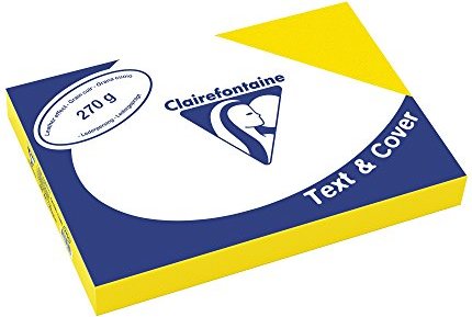Clairefontaine Text & Cover gelb A4, ledergeprägt, 270g/m², 100 Blatt