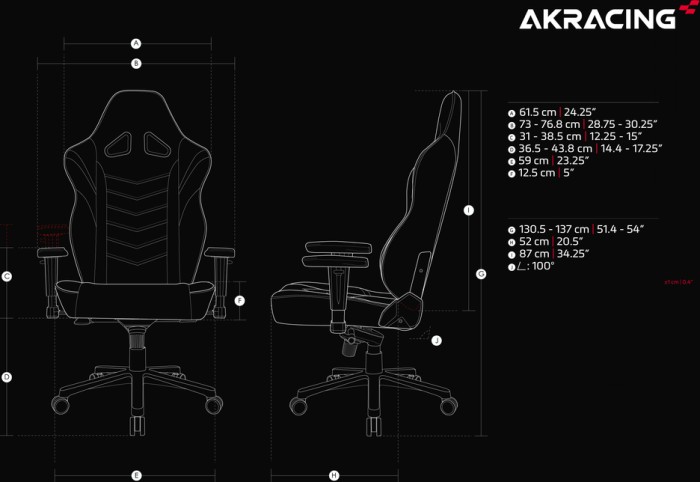 AKRacing Master Max fotel gamingowy, czarny/biały