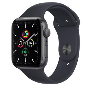 Bild Apple Watch SE (GPS) 44mm space grau mit Sportarmband Mitternacht (MKQ63FD)
