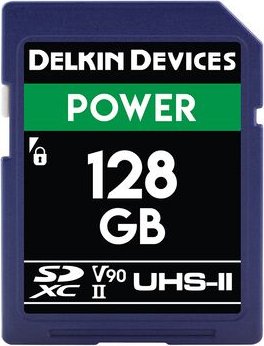 Delkin Power 2000X R300/W250 SDXC 128GB, UHS-II U3, Class 10