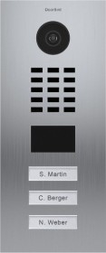 DoorBird D2103V IP Video Türstation mit 3 Ruftasten, Edelstahl V2A, gebürstet