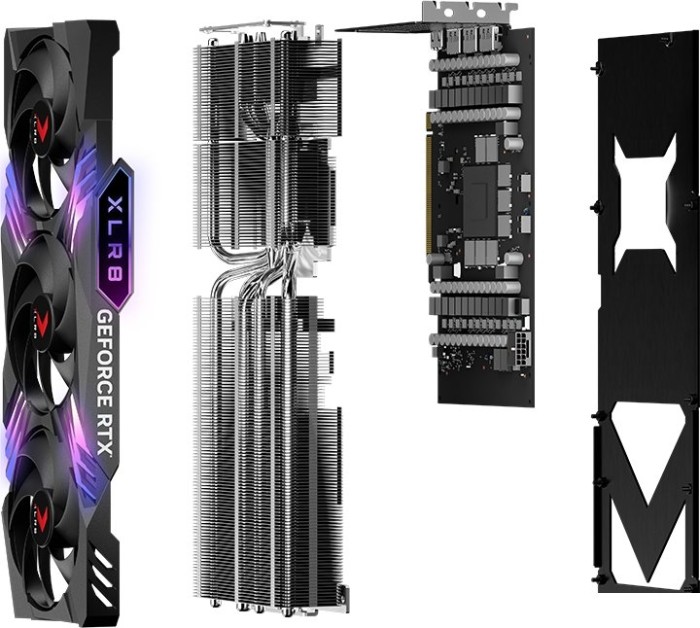 PNY GeForce RTX 4080 XLR8 Gaming Verto Epic-X RGB Overclocked Triple Fan, 16GB GDDR6X, HDMI, 3x DP