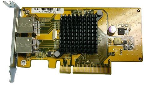 QNAP adapter LAN rack Model, 2x RJ-45, PCIe x8