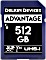 Delkin Advantage 633X R90/W90 SDXC 512GB, UHS-I U3, Class 10 (DDSDW633512G)