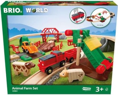 Brio Farm & Train Set Holzspielzeug Eisenbahn 